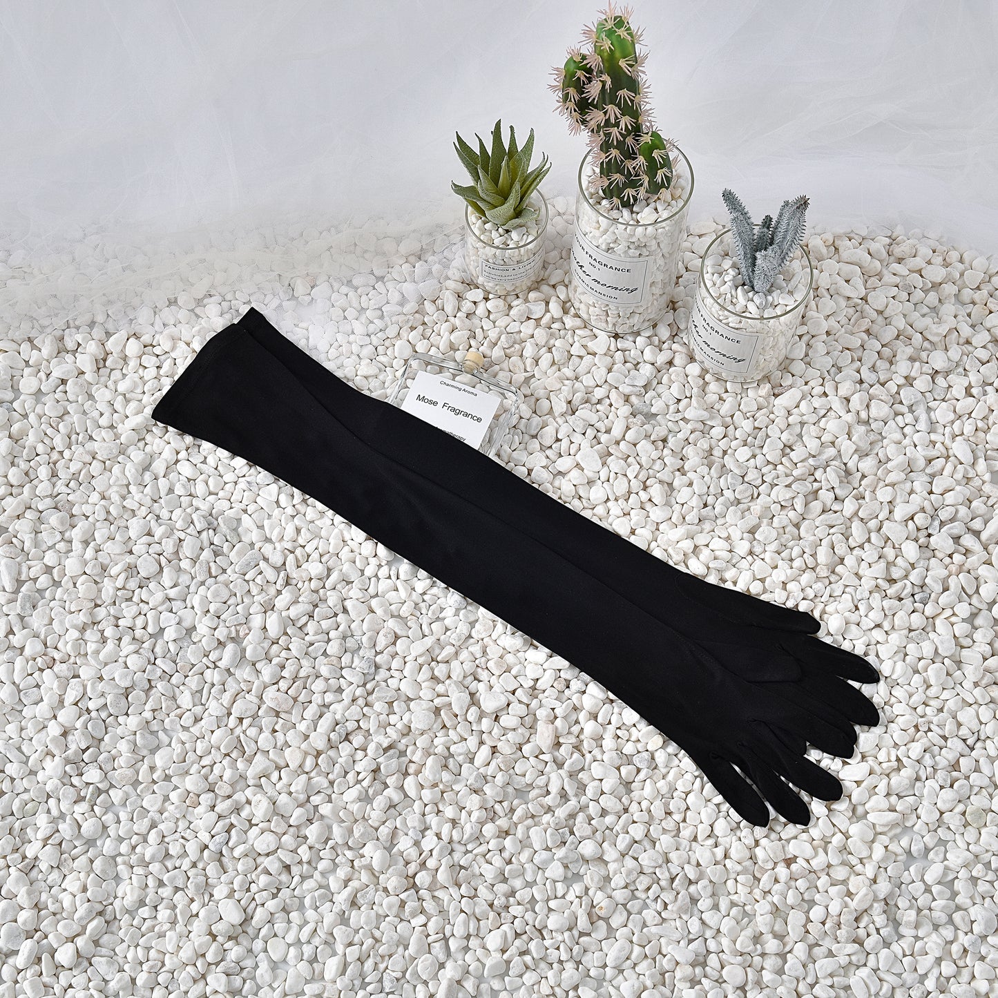Mulberry Silk Solid Color Elbow Gloves