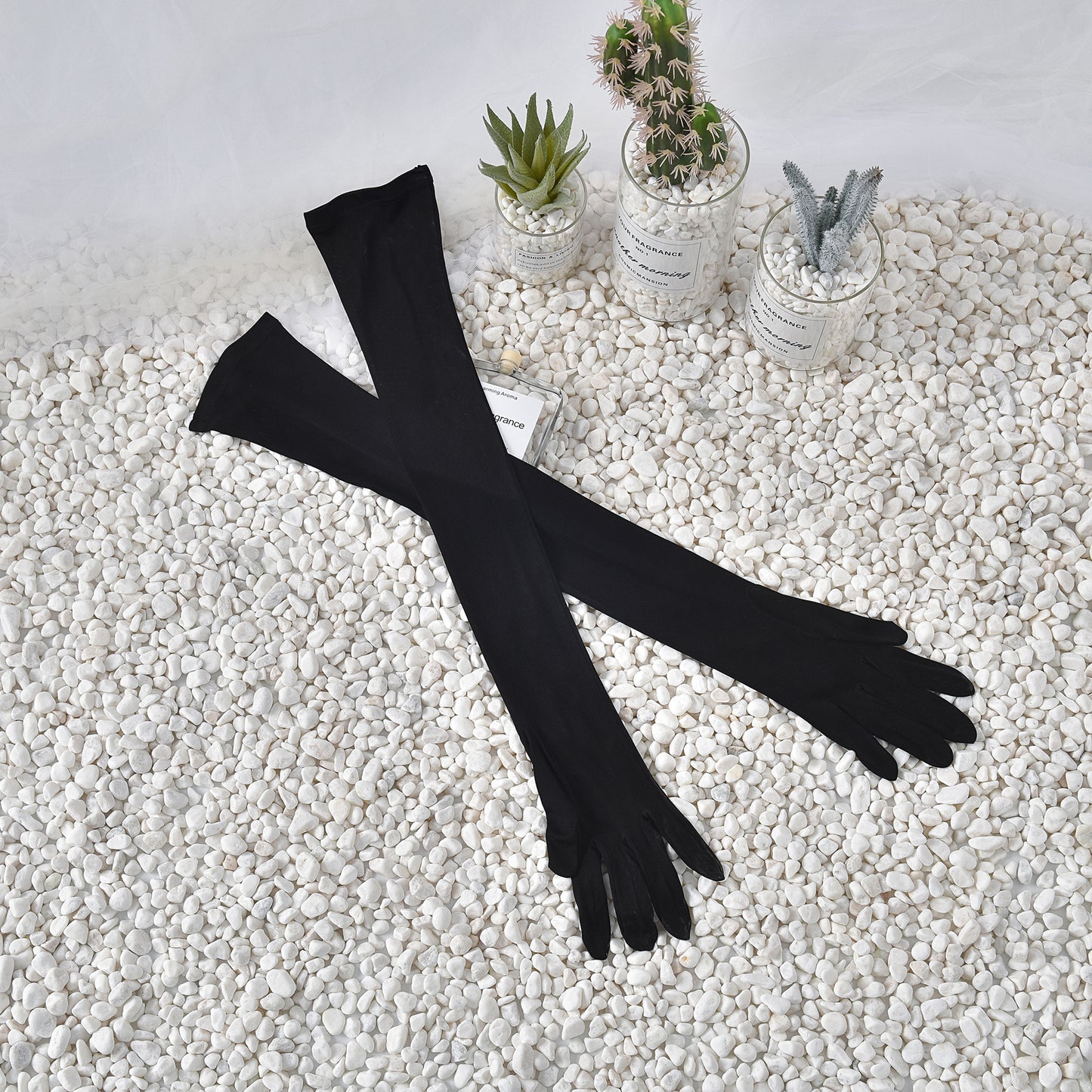 Mulberry Silk Solid Color Elbow Gloves