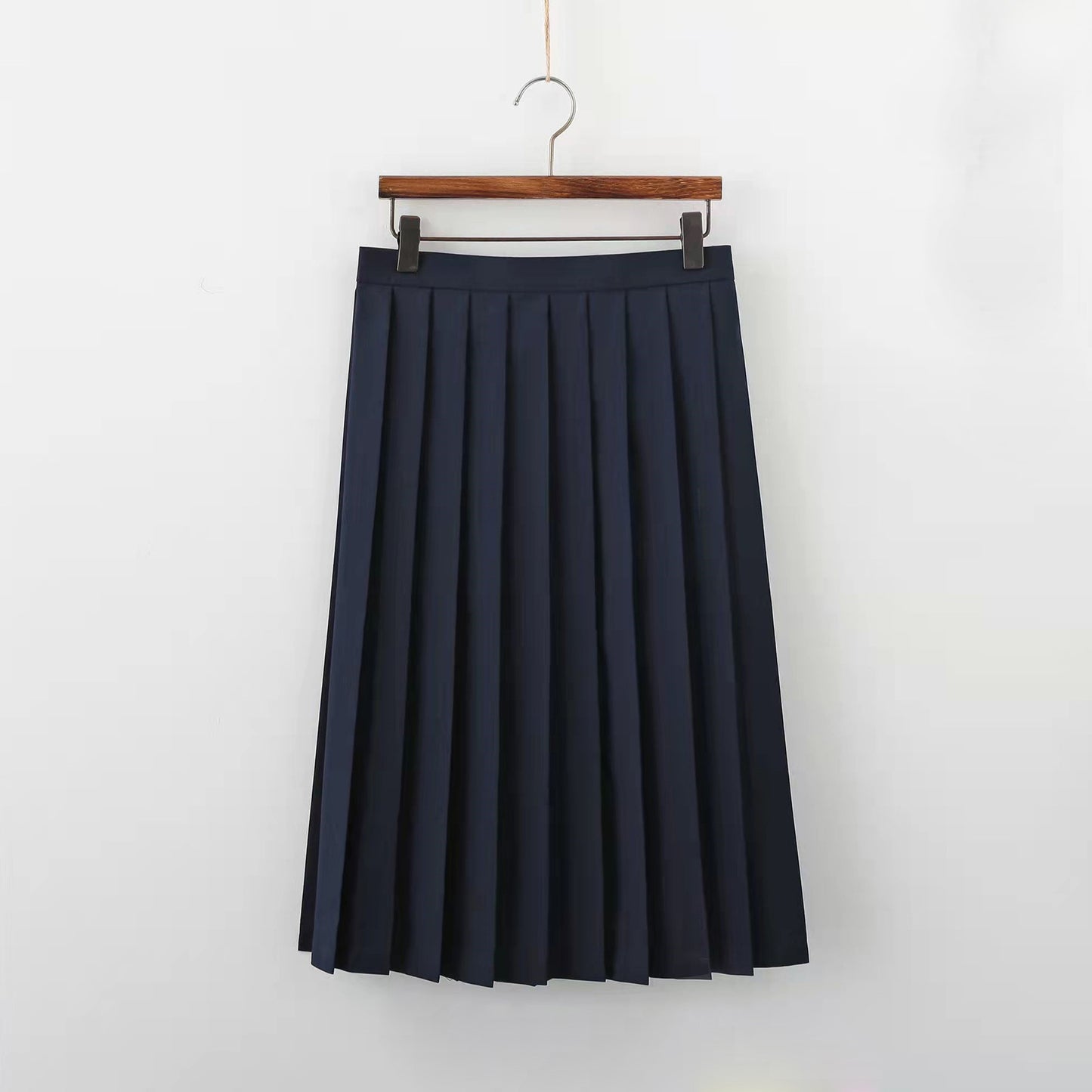 Navy Broad Collar Three Brown Line Square Flap Cravat Bow Sailor School Uniform
