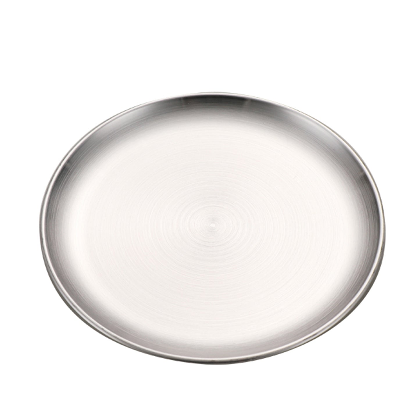 Stainless Steel Brushed Round Dinner Plate