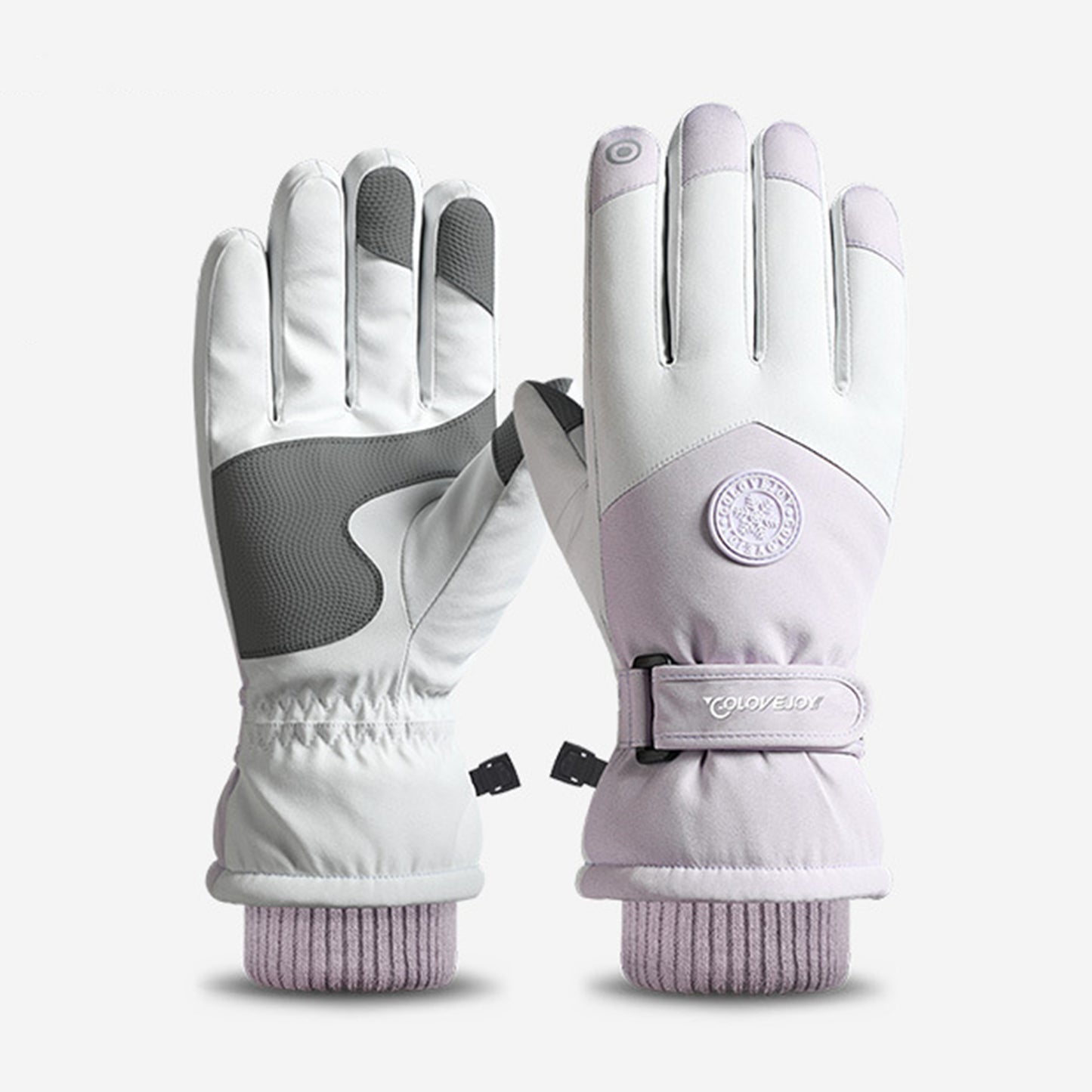 Winter Outdoor Thermal Velvet Fleece Lining Waterproof Anti Slip Touch Screen Ski Gloves
