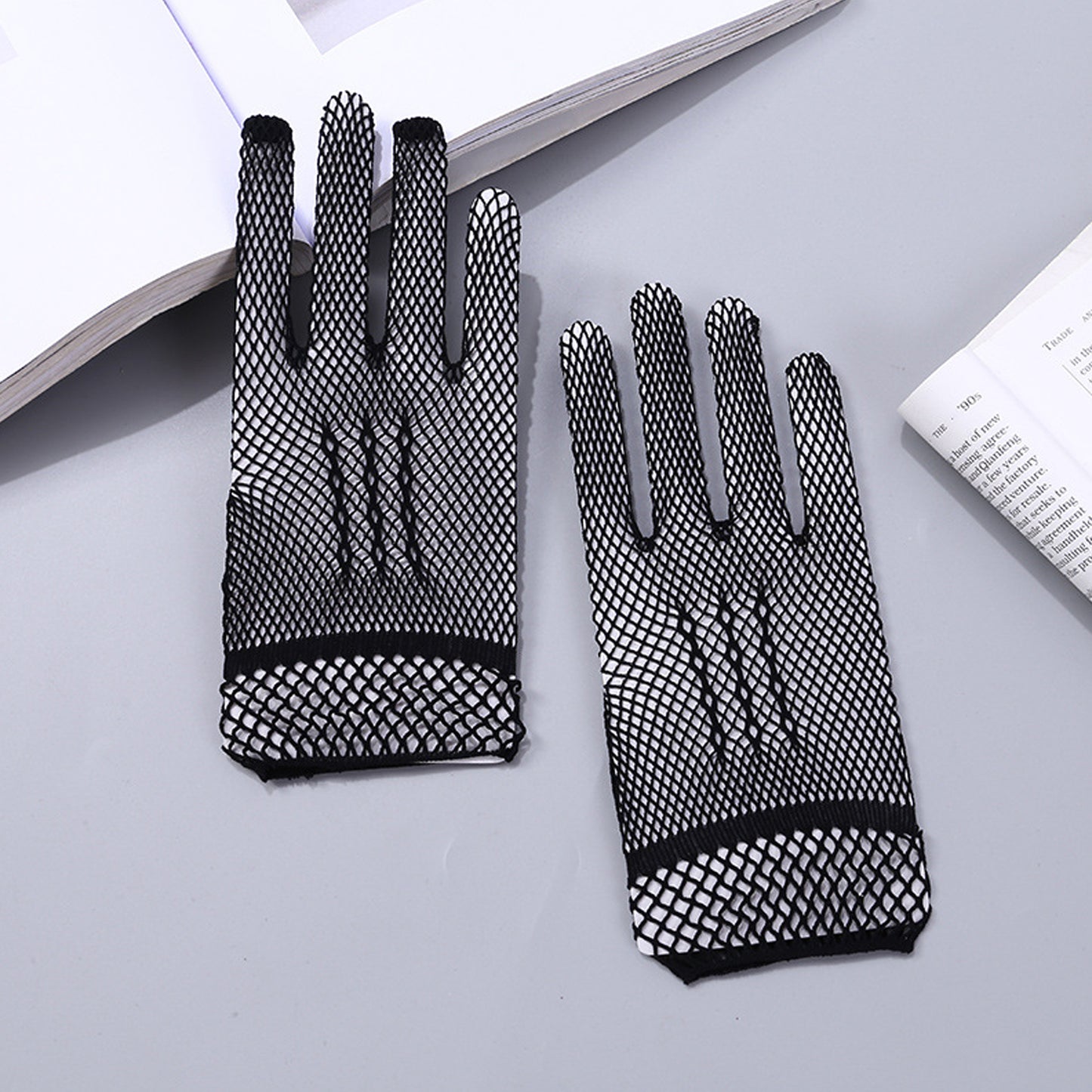 Fishnet Mesh Wrist Gloves