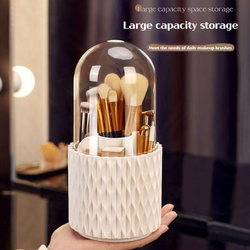 Rotating Large Capacity Transparent Makeup Storage Bucket