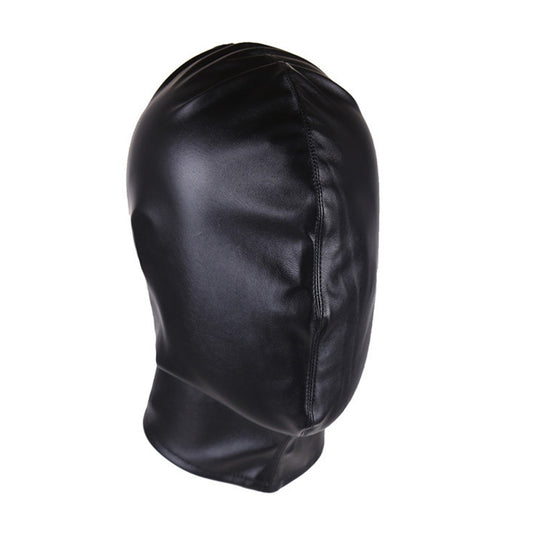 Lace Up Soft Vegan Leather Full Cover Hood Mask