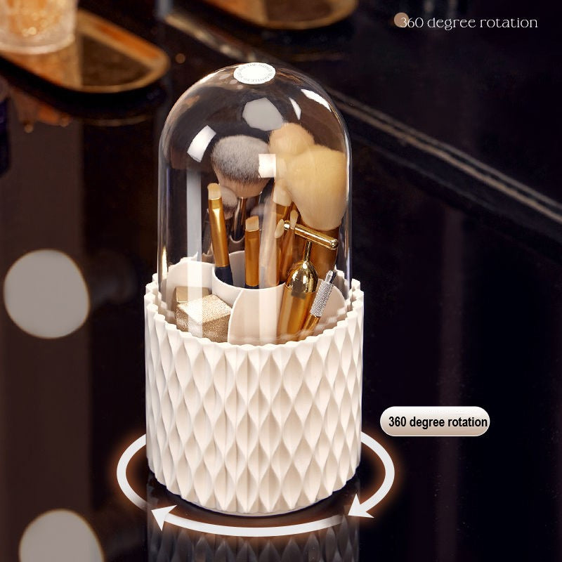 Rotating Large Capacity Transparent Makeup Storage Bucket