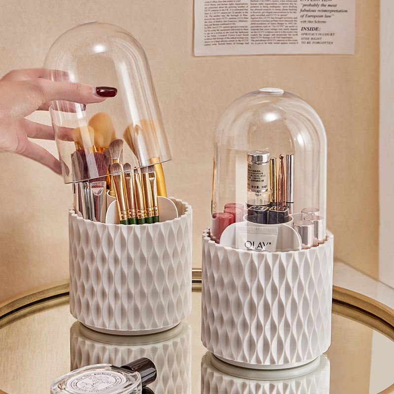 Rotating Large Capacity Transparent Makeup Storage Bucket