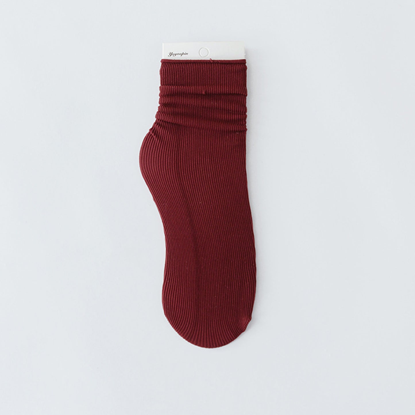 Solid Color Loose Crew Socks