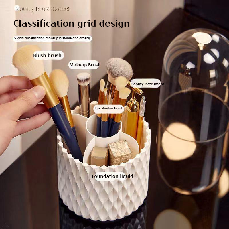 Rotating Large Capacity Transparent Makeup Storage Bucket