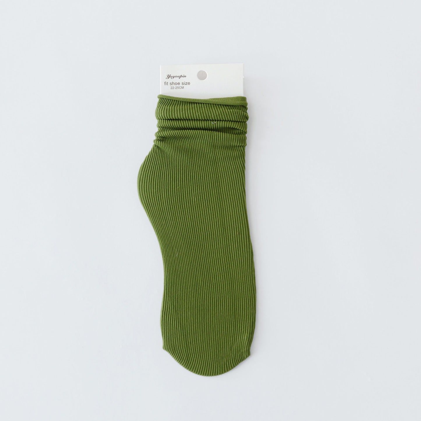 Solid Color Loose Crew Socks