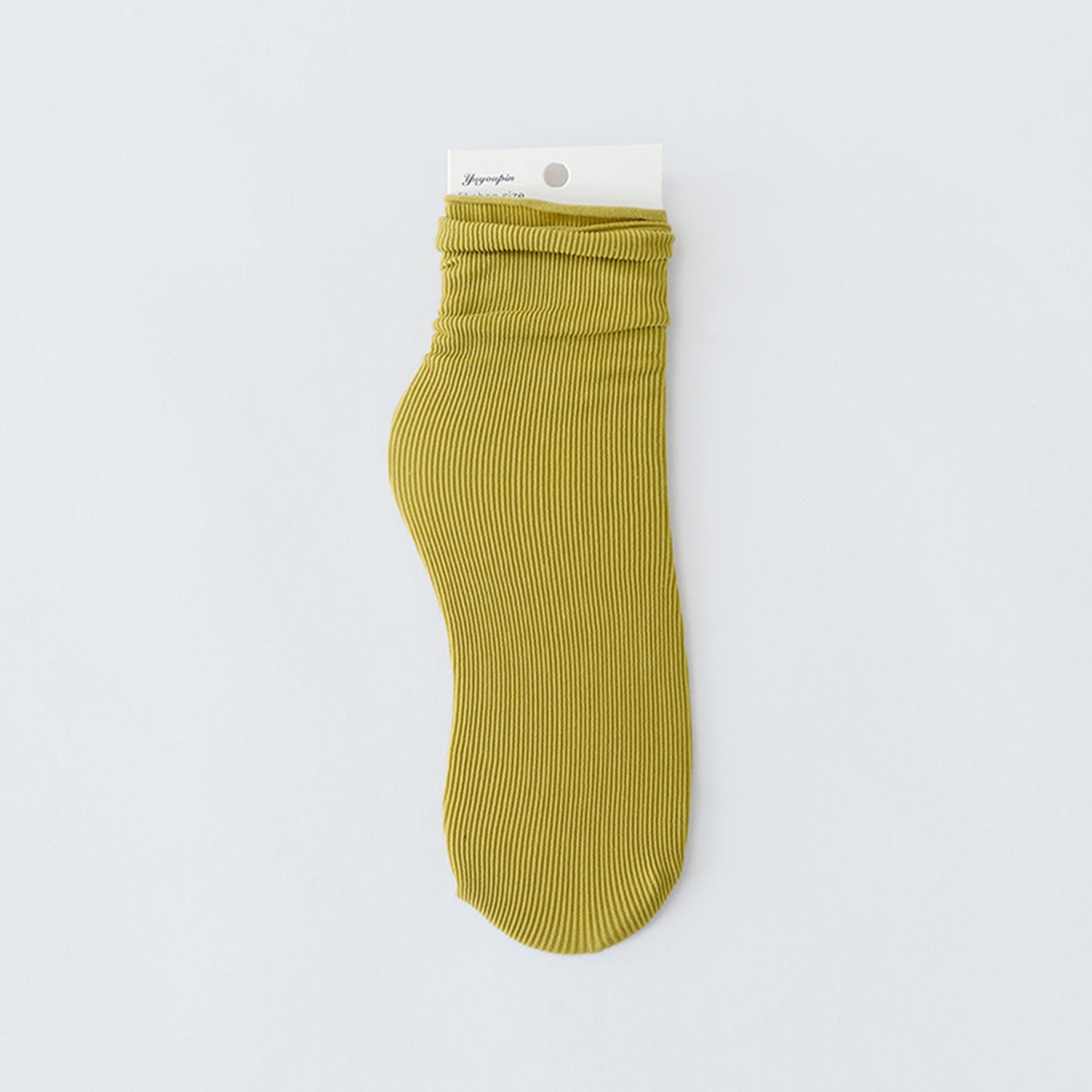 Solid Color Loose Crew Socks