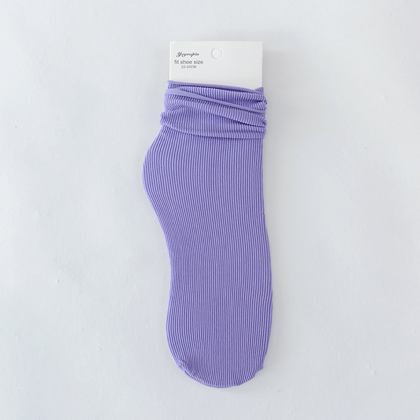 Solid Color Loose Crew Socks