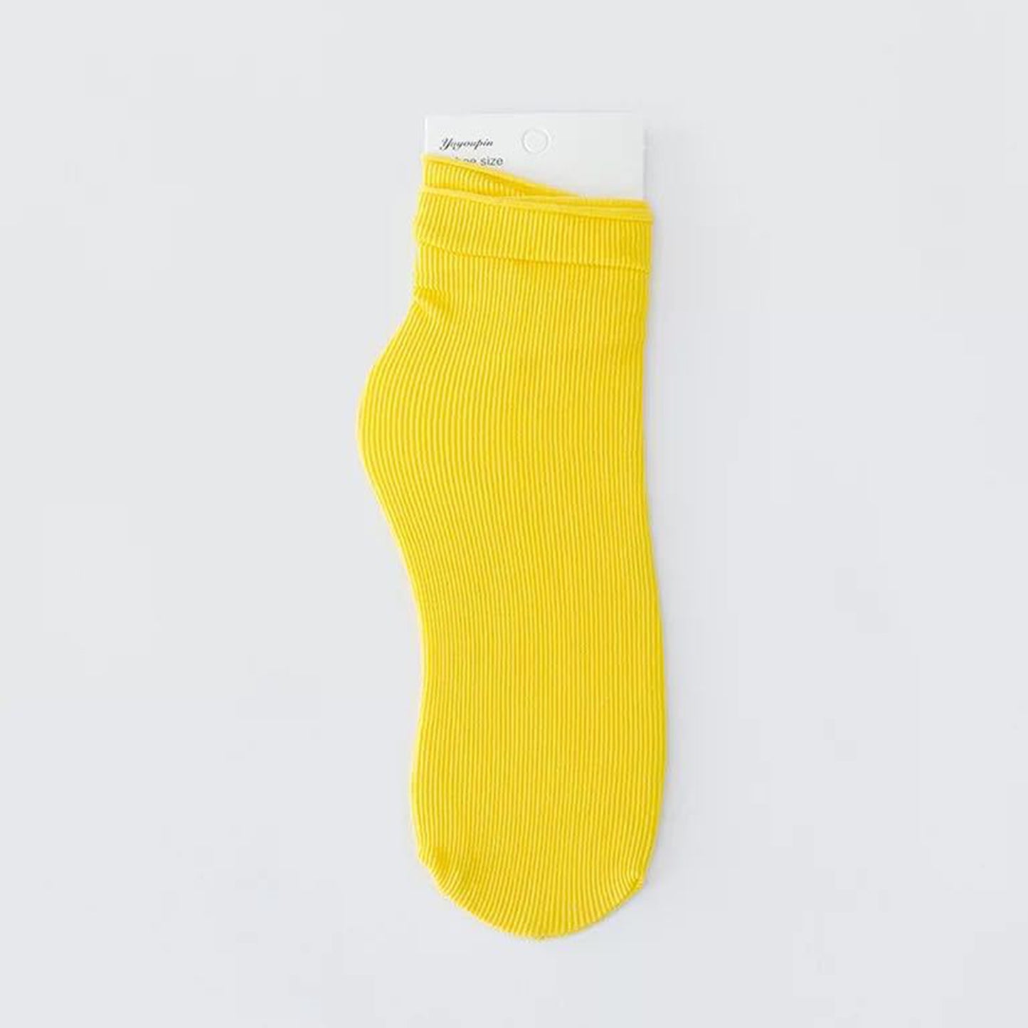 Solid Color Loose Crew Socks