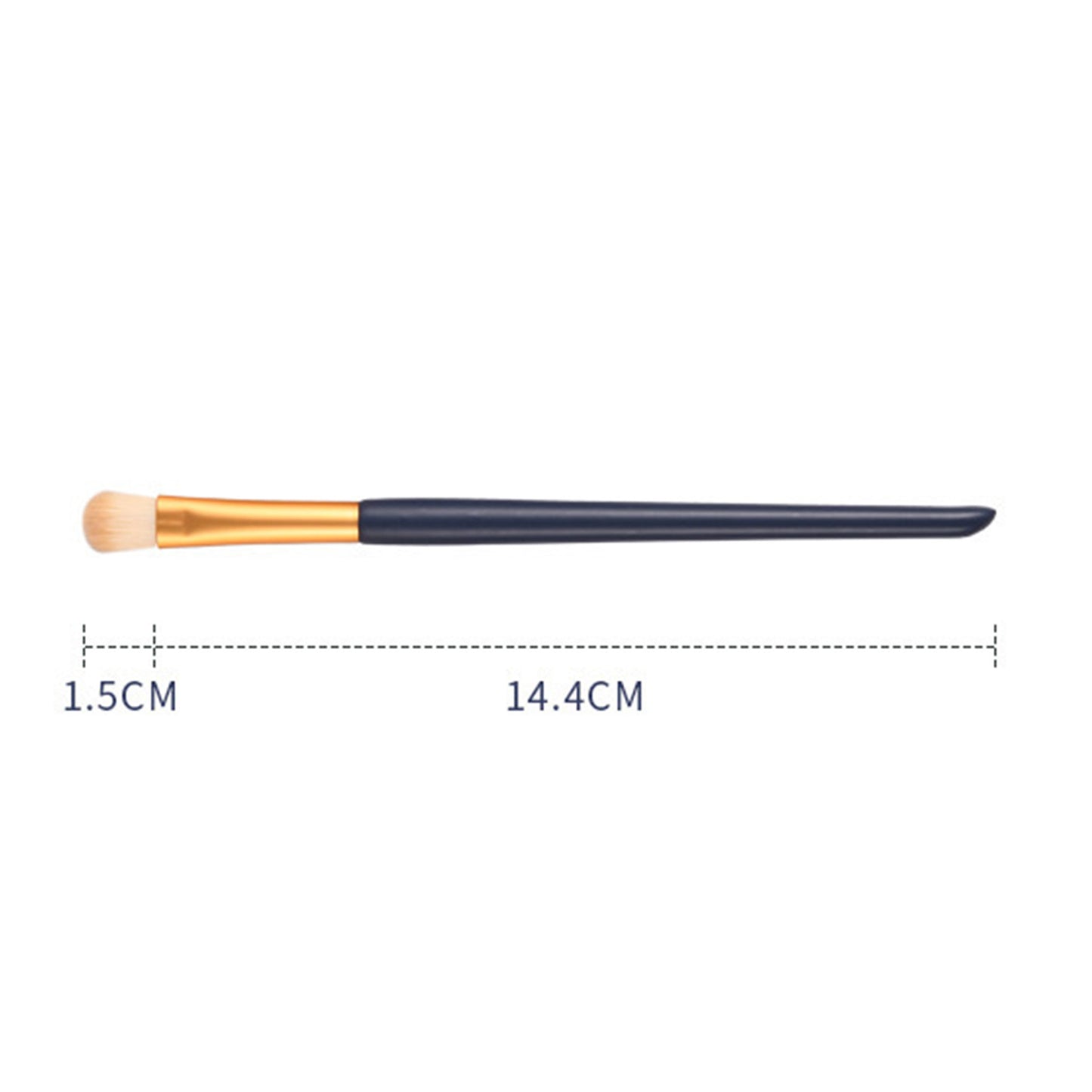 12 Piece Blue Enamel Wooden Handle Golden Aluminum Tube Makeup Brush Set