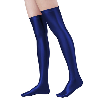 Eris Series Glossy Thigh High Socks