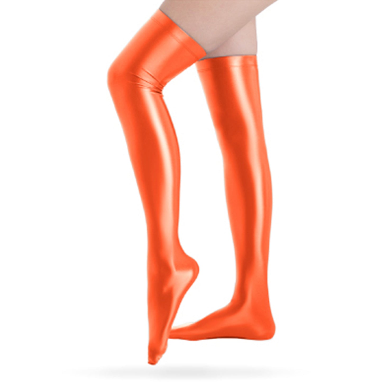 Eris Series Glossy Thigh High Socks