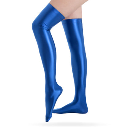 Eris Series Glossy Thigh High Socks