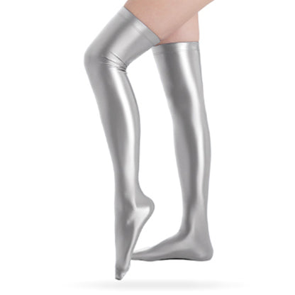 Eris Series Glossy Thigh High Socks