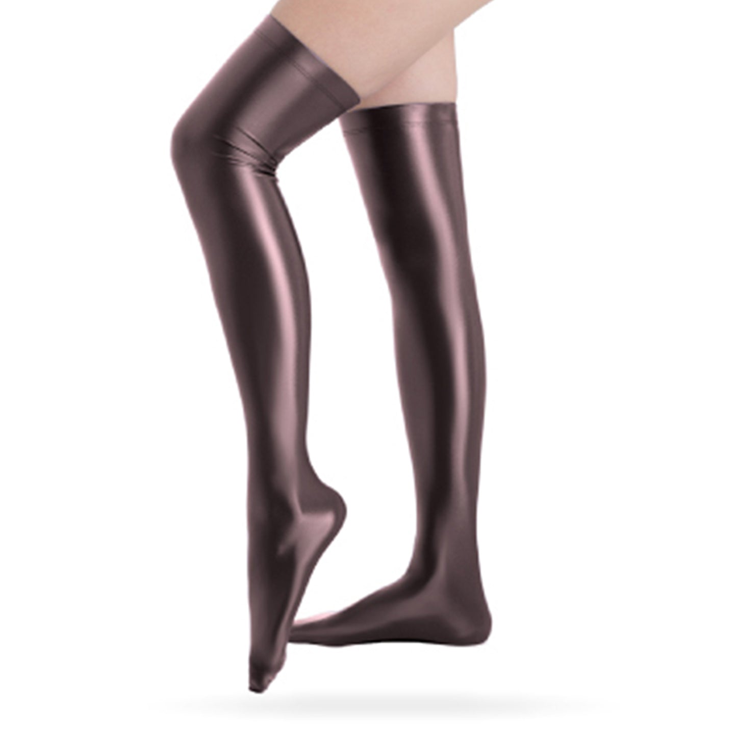 Eris Series Glossy Thigh High Socks