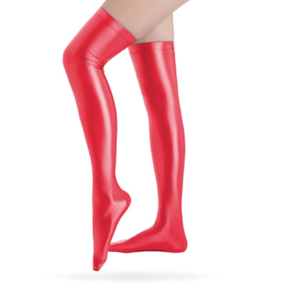 Eris Series Glossy Thigh High Socks