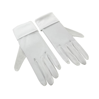 Mesh Satin Cuff Wrist Gloves