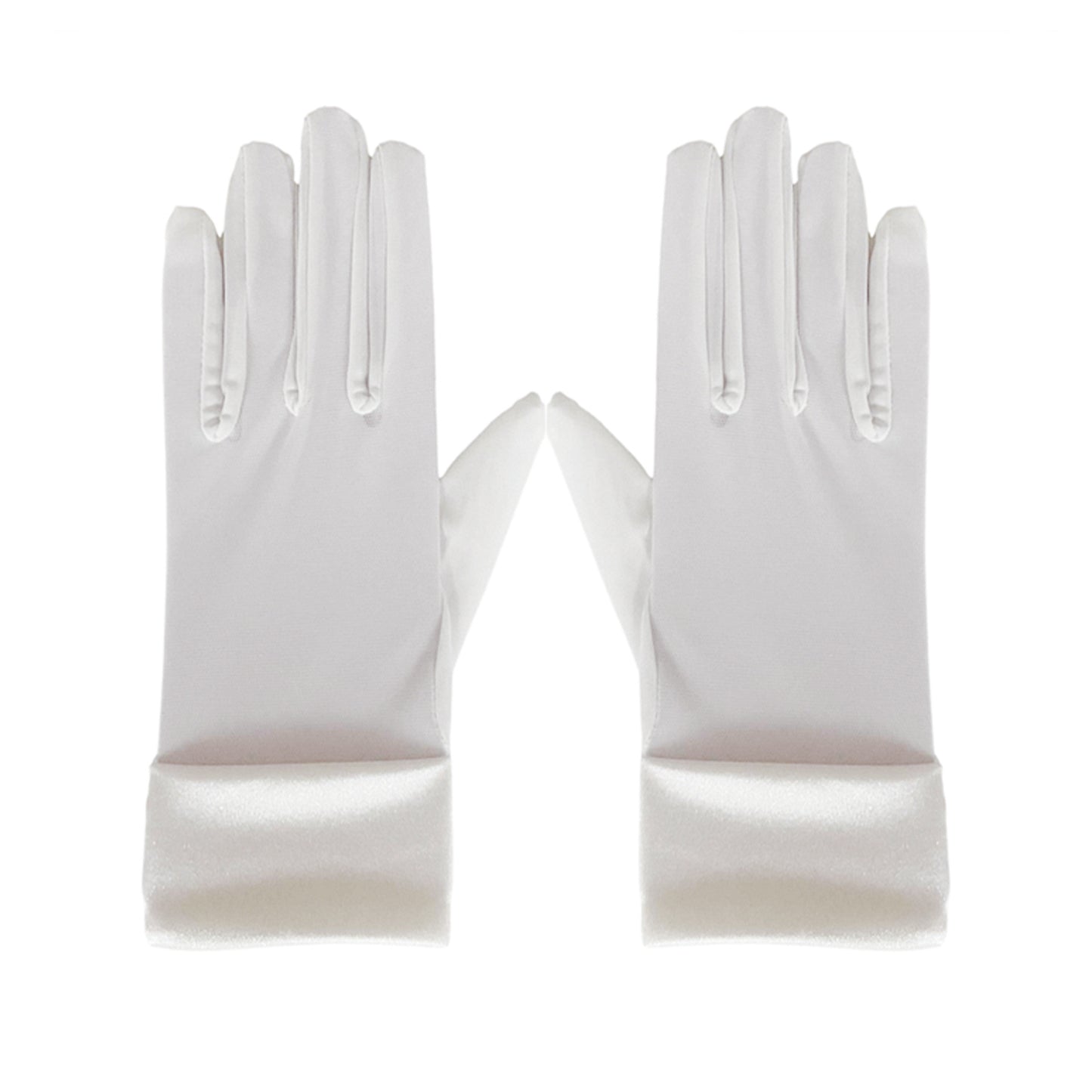 Mesh Satin Cuff Wrist Gloves