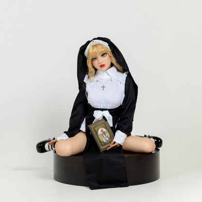 Nun Silicone Kigurumi Style Female Mask Standard Makeup Version