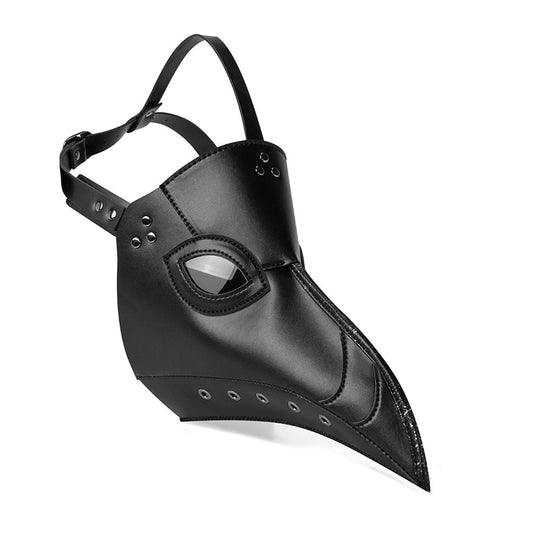 Vegan Leather Plague Doctor Adjustable Strap Beak Mask