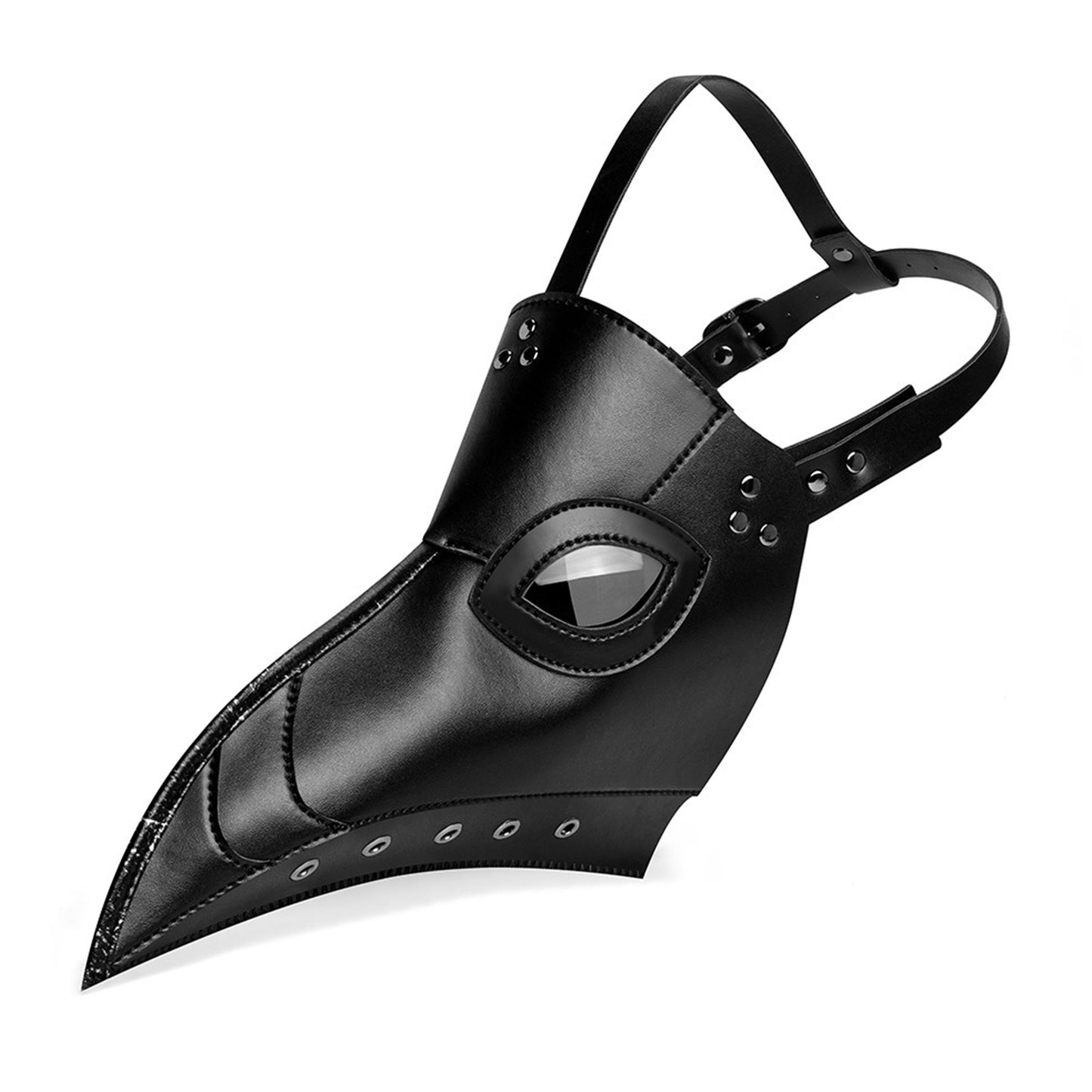 Vegan Leather Plague Doctor Adjustable Strap Beak Mask