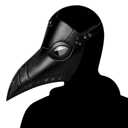 Vegan Leather Plague Doctor Adjustable Strap Beak Mask