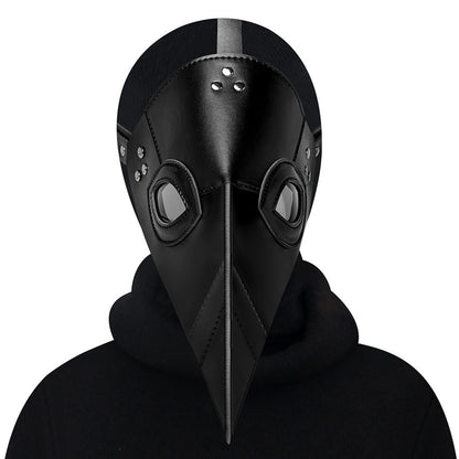 Vegan Leather Plague Doctor Adjustable Strap Beak Mask