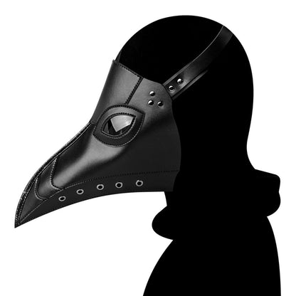 Vegan Leather Plague Doctor Adjustable Strap Beak Mask