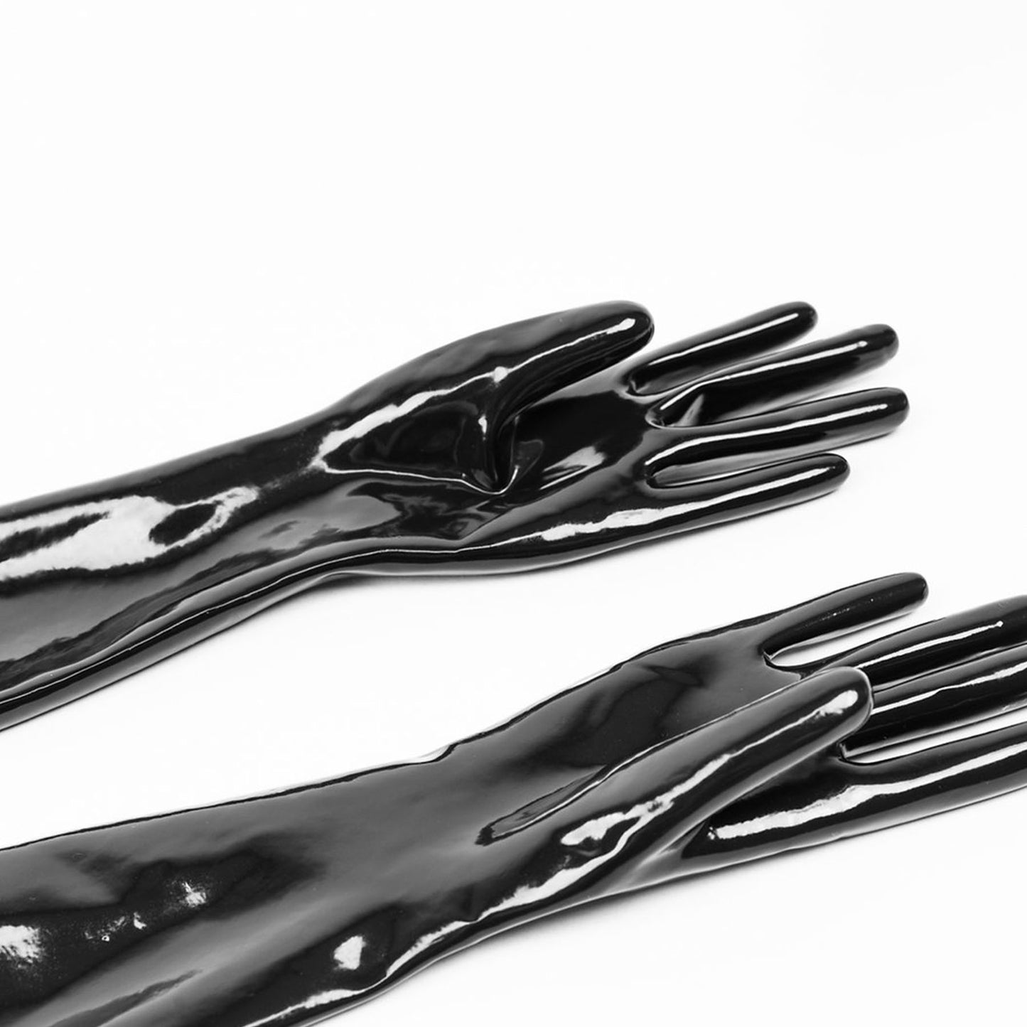 Black Solid Color Seamless Latex Gloves