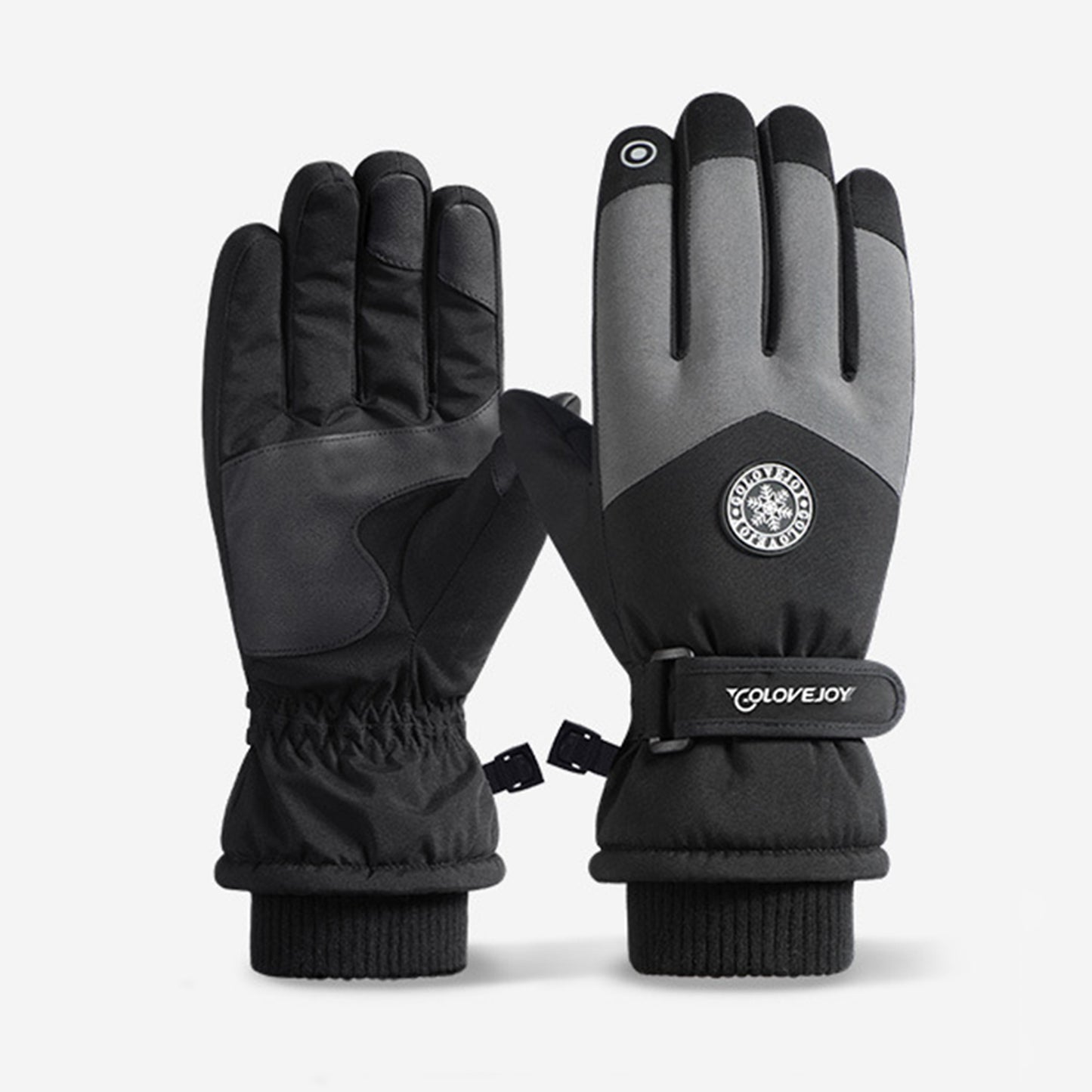 Winter Outdoor Thermal Velvet Fleece Lining Waterproof Anti Slip Touch Screen Ski Gloves