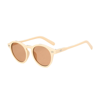 Round Full Thick Frame Sunglasses