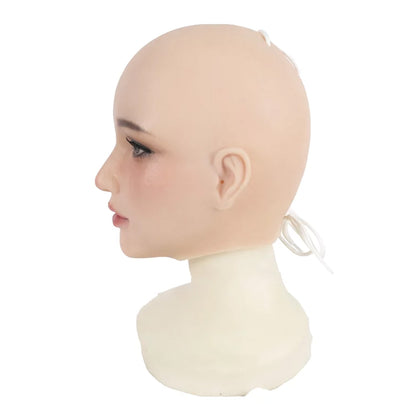 Chin Silicone Realistic Face Female Mask