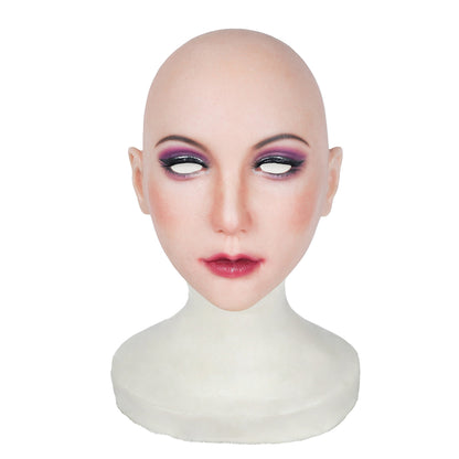 Chin Silicone Realistic Face Female Mask