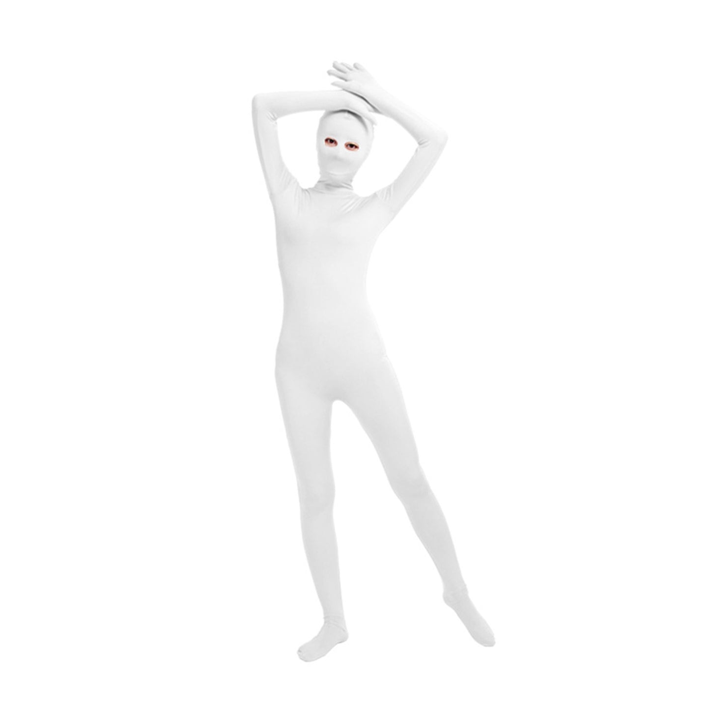 Solid Color Full Cover Open Eyes Lycra Zentai Bodysuit (Pack of 2)