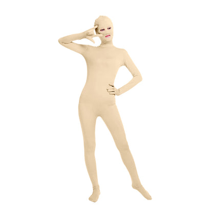 Solid Color Full Cover Open Eyes Open Mouth Lycra Zentai Bodysuit (Pack of 2)