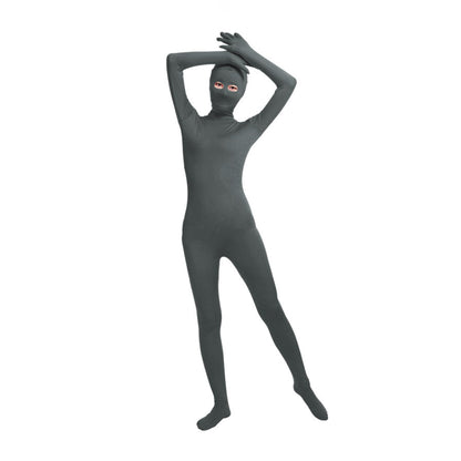 Solid Color Full Cover Open Eyes Lycra Zentai Bodysuit (Pack of 2)