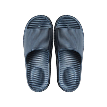 Solid Color Single Band Soft Slip Resistant Slide Sandals