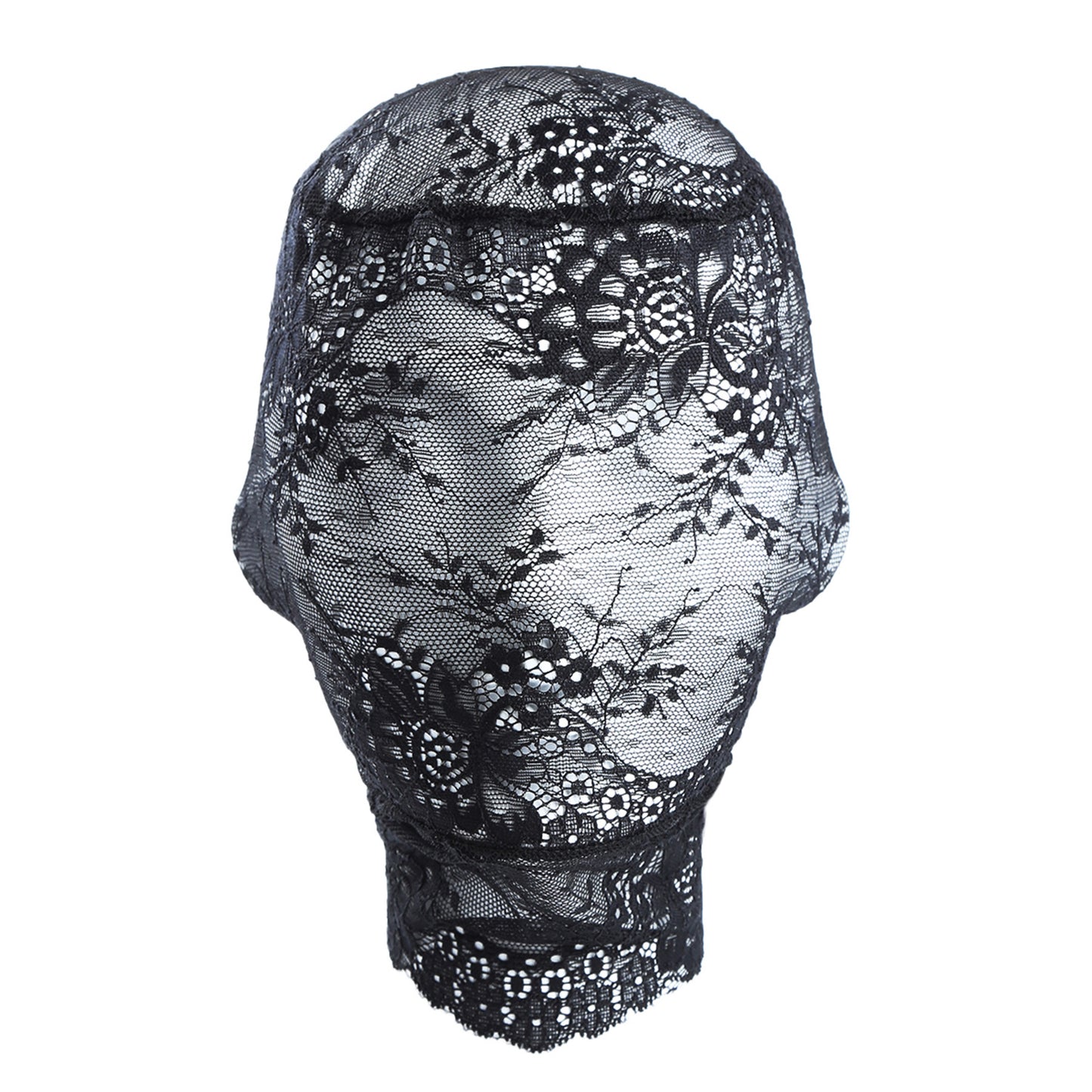 Lace Floral Embroidered Hood Mask