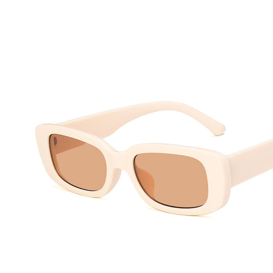 Square Cat Eye Small Thick Frame Resin Sunglasses