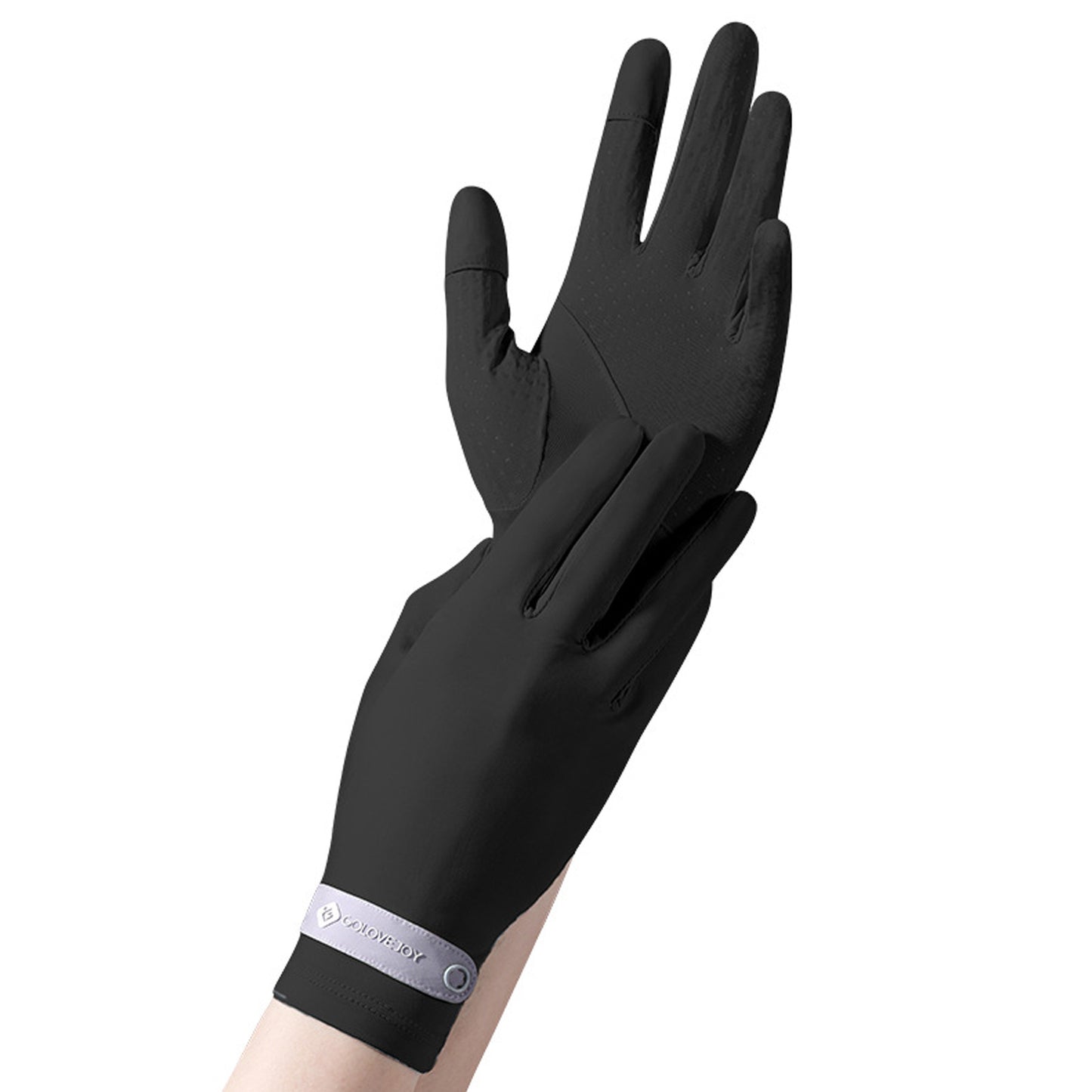 Solid Color Sunscreen Silicon Nonslip Touchscreen Ice Silk Wrist Band Wrist Gloves