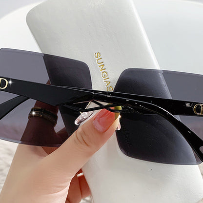 Rimless Square Lens Polarized Sunglasses