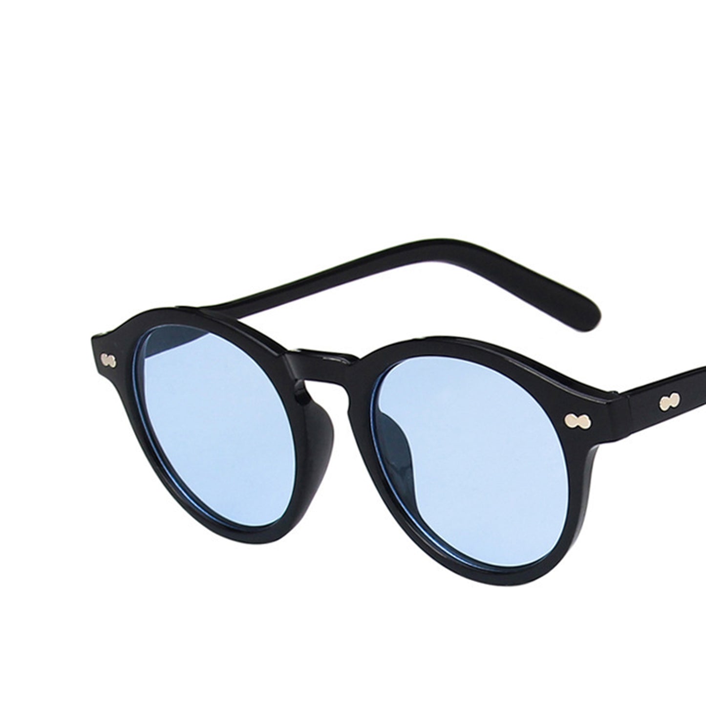 Round Full Thick Frame Sunglasses