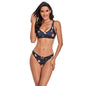 Astrology Lace Up Split Bikini Swimsuit Set