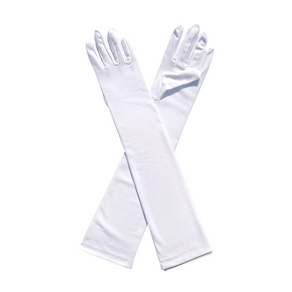 Milk Silk Solid Color Over Elbow Gloves