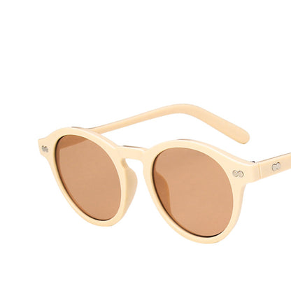 Round Full Thick Frame Sunglasses