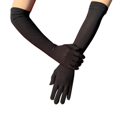 Milk Silk Solid Color Over Elbow Gloves