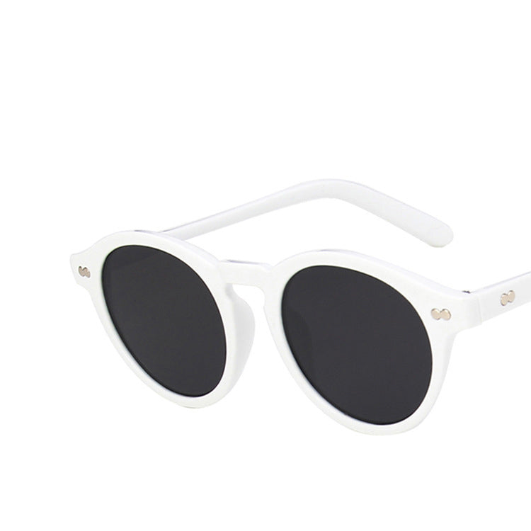 Round Full Thick Frame Sunglasses